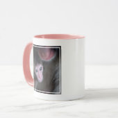 Niedliche Kleintiere | Baby Macaque Monkey & Mothe Tasse (Vorderseite Links)