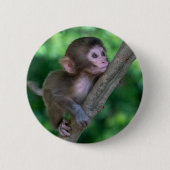 Niedliche Kleintiere | Baby Monkey Button (Vorderseite)