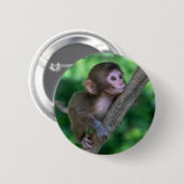 Niedliche Kleintiere | Baby Monkey Button (Vorne & Hinten)