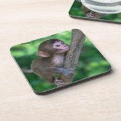 Niedliche Kleintiere | Baby Monkey Getränkeuntersetzer (Linke Seite)