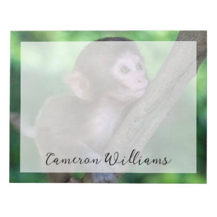 Niedliche Kleintiere Baby Monkey Notizblock
