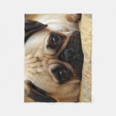 Niedliche Kleintiere | Baby Mops Puppy Fleecedecke (Vorderseite)