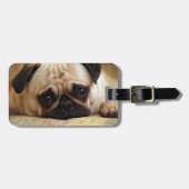 Niedliche Kleintiere | Baby Mops Puppy Gepäckanhänger (Vorderseite horizontal)