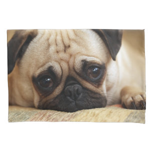 Niedliche Kleintiere Baby Mops Puppy Kissenbezug