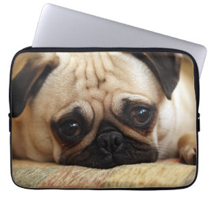 Niedliche Kleintiere Baby Mops Puppy Laptopschutzhülle