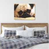 Niedliche Kleintiere | Baby Mops Puppy Leinwanddruck (Insitu (Schlafzimmer))