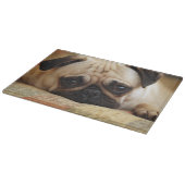 Niedliche Kleintiere | Baby Mops Puppy Schneidebrett (Ecke)