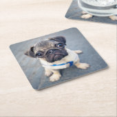 Niedliche Kleintiere | Baby Mops Rechteckiger Pappuntersetzer (angewinkelt)