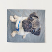 Niedliche Kleintiere | Baby Mops Wandteppich (Vorderseite (Horizontal))