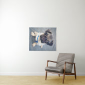 Niedliche Kleintiere | Baby Mops Wandteppich (Beispiel (Horizontal))