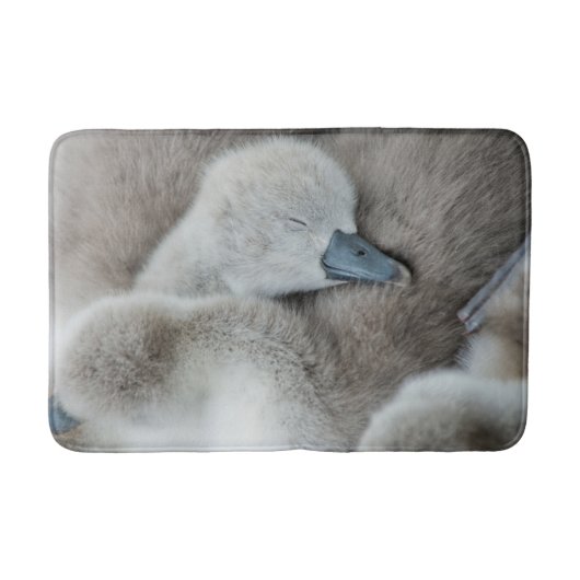 Niedliche Kleintiere | Baby Mute Swan Badematte (Vorderseite)
