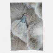 Niedliche Kleintiere | Baby Mute Swan Geschirrtuch (Vertikal)