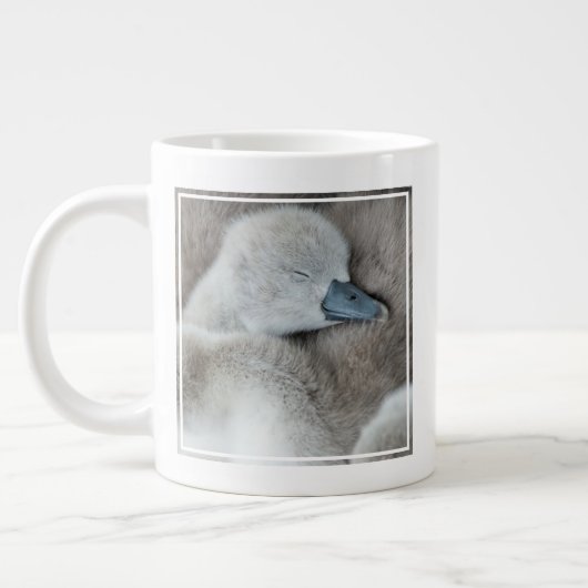 Niedliche Kleintiere | Baby Mute Swan Jumbo-Tasse (Links)