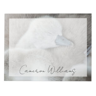 Niedliche Kleintiere   Baby Mute Swan Notizblock