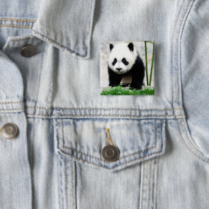 Niedliche Kleintiere Baby Panda Bear Button