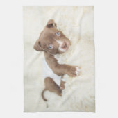 Niedliche Kleintiere | Baby Pit Bull Puppy Geschirrtuch (Vertikal)