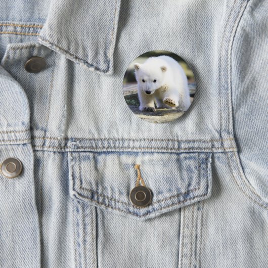Niedliche Kleintiere | Baby Polar Bear Button (Beispiel)