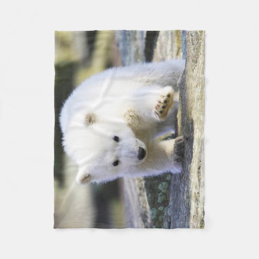 Niedliche Kleintiere | Baby Polar Bear Fleecedecke (Vorderseite)