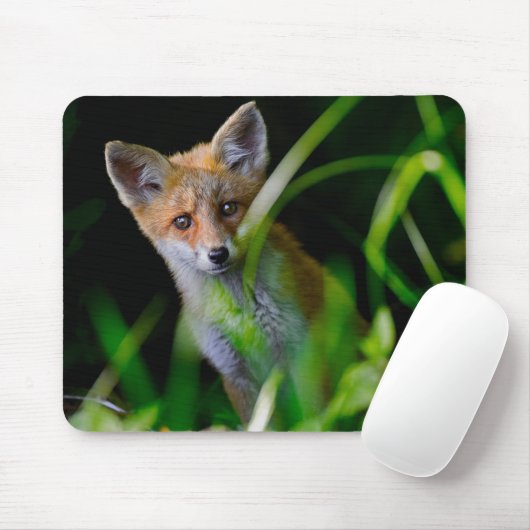 Niedliche Kleintiere | Baby Red Fox Mousepad (Mit Mouse)