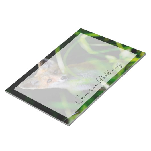 Niedliche Kleintiere | Baby Red Fox Notizblock (angewinkelt)