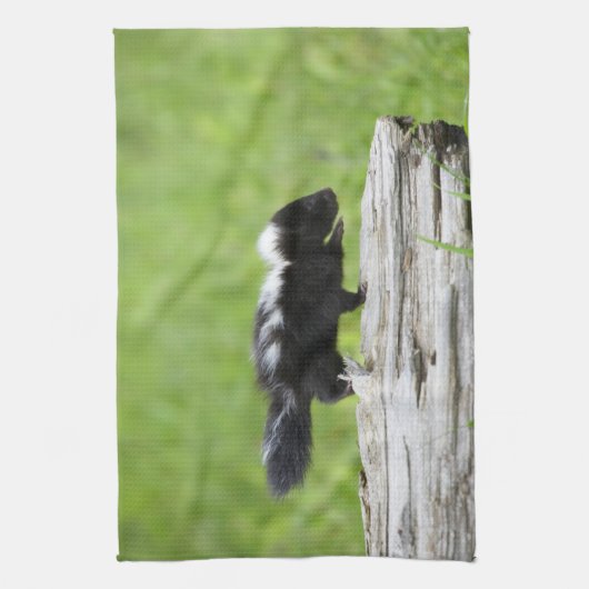 Niedliche Kleintiere | Baby Skunk Geschirrtuch (Vertikal)