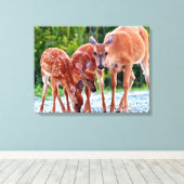 Niedliche Kleintiere | Babygewächse Leinwanddruck (Insitu (Holzboden))