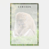 Niedliche Kleintiere | Barbary Macaque Family Post-it Klebezettel (Vorderseite)