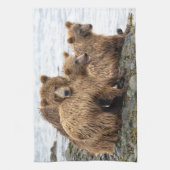 Niedliche Kleintiere | Bären und Kneipen Geschirrtuch (Vertikal)