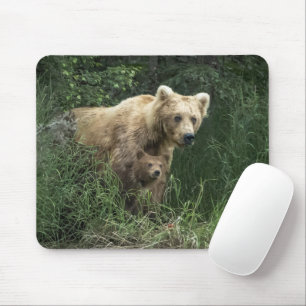 Niedliche Kleintiere   Bear Mama Bear & Ihre Cubs Mousepad