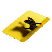 Niedliche Kleintiere | Black Cat Playing Magnet (Linke Seite)