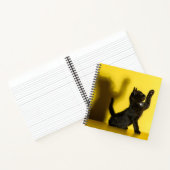 Niedliche Kleintiere | Black Cat Playing Notizblock (Innenseite)