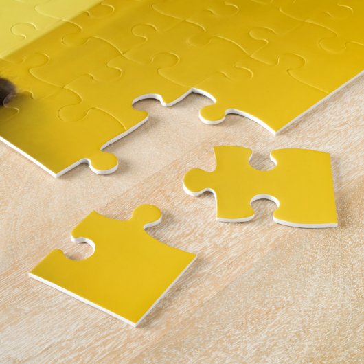 Niedliche Kleintiere | Black Cat Playing Puzzle (Seite)