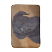 Niedliche Kleintiere | Black Labrador Puppy Badematte (Vorderseite Vertikal)