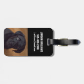 Niedliche Kleintiere | Black Labrador Puppy Gepäckanhänger (Rückseite horizontal)