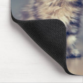 Niedliche Kleintiere | Blaues mit Augen Perserkätz Mousepad (Ecke)