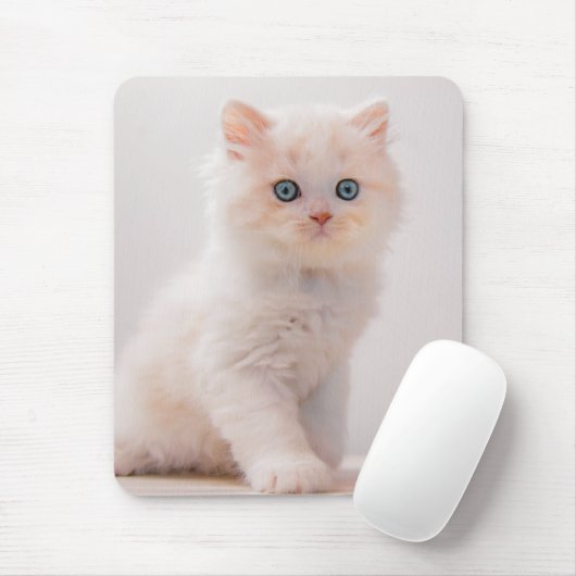 Niedliche Kleintiere | Blue Eye Kitten Mousepad (Mit Mouse)