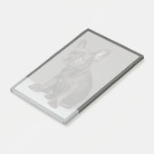 Niedliche Kleintiere | Blue French Bulldog Puppy Post-it Klebezettel (angewinkelt)