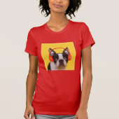 Niedliche Kleintiere | Boston Terrier Kopfhörer T-Shirt (Vorderseite)