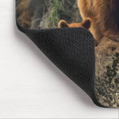 Niedliche Kleintiere | Braunbärenfamilie Mousepad (Ecke)