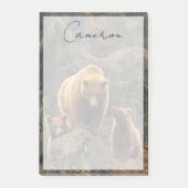 Niedliche Kleintiere | Braunbärenfamilie Post-it Klebezettel (Vorderseite)