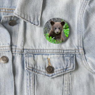 Niedliche Kleintiere Braunbärenkuppe Button