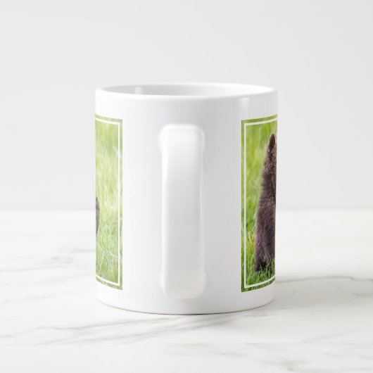 Niedliche Kleintiere | Braune Bärenwölfe Jumbo-Tasse (Rückseite)