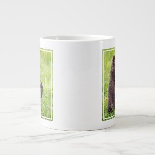 Niedliche Kleintiere | Braune Bärenwölfe Jumbo-Tasse (Vorderseite)
