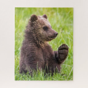 Niedliche Kleintiere Braune Bärenwölfe Puzzle