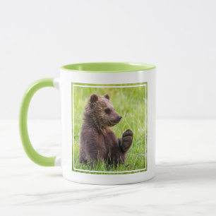 Niedliche Kleintiere   Braune Bärenwölfe Tasse