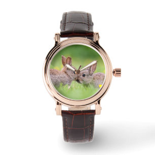 Niedliche Kleintiere   Bunny Kiss Armbanduhr