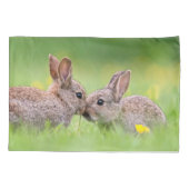 Niedliche Kleintiere | Bunny Kiss Kissenbezug (Rückseite)