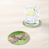 Niedliche Kleintiere | Bunny Kiss Runder Pappuntersetzer (Vor Ort)