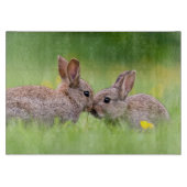 Niedliche Kleintiere | Bunny Kiss Schneidebrett (Vorderseite)