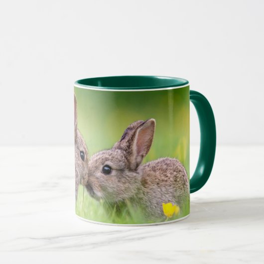 Niedliche Kleintiere | Bunny Kiss Tasse (VorderseiteRechts)